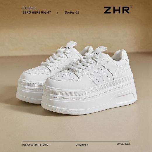 ZHR则则7.5CM厚底增高小白鞋女春秋款百搭运动休闲鞋女爆款板鞋女 商品图5