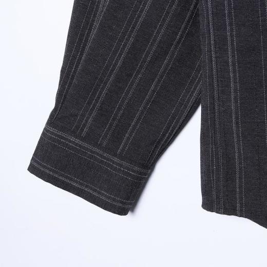 265005SDSA男士春夏新款痞帅男装老钱风商务竖纹设计长袖衬衫百搭宽松 商品图4