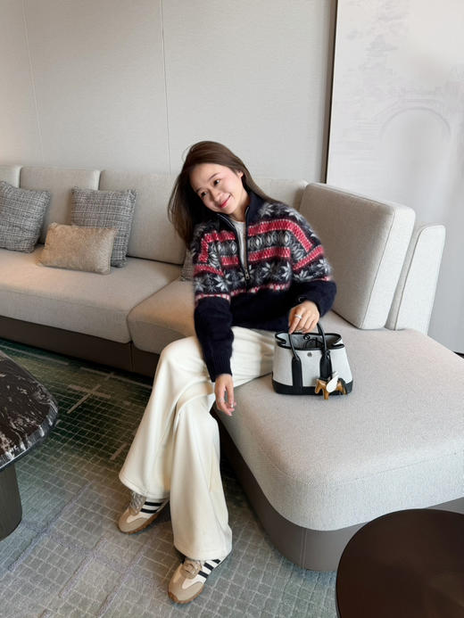 2601404    雪花❄️费尔岛拉毛毛衣 商品图3