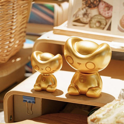 「元宝猫家族」艺术摆件 | 新锐设计师新春设计，头顶元宝小萌猫，藏着开年好意头 商品图12