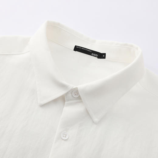 GXG男装【7A抗菌】26春季日常休闲凉感透气简约翻领男式长袖衬衫K&C 商品图4