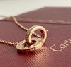 独家对版CNC数控精雕 精工高定 卡地亚Cartier love双环项链 环环相扣、寓意爱情永不分离！随意搭配、超级百搭！ 商品缩略图6