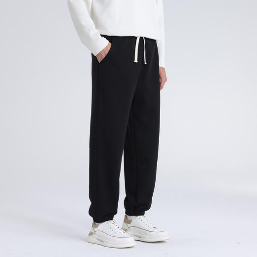 GXG男装26春季运动潮流简约百搭舒适松紧腰系绳男式束脚休闲裤K&C 商品图1