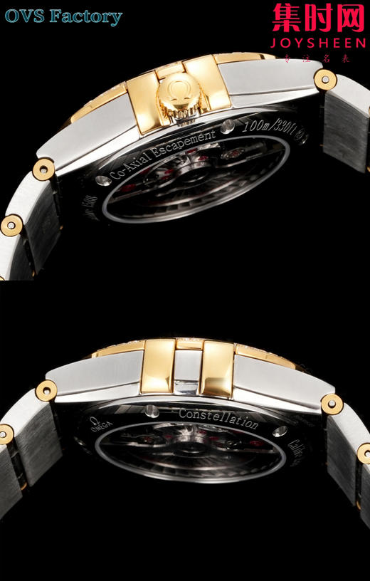 经典传承，卓越新生——欧米茄OVS星座情侣系列 情侣机械腕表 对版摆轮带砝码螺丝 双T黑摆轮 表盘尺寸：男款38mm 女款27mm 商品图6