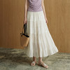 西遇法式温柔风松紧腰半身裙女2026春季新款高腰镂空勾花A字长裙E0060120 商品缩略图0