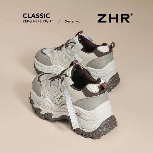 ZHR则则厚底老爹鞋女2025秋冬新款灰色户外休闲鞋百搭增高运动鞋 商品图1