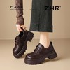 ZHR则则厚底增高小皮鞋2026新款系带乐福鞋英伦百搭单鞋软底女鞋 商品缩略图1