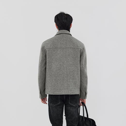 【新品上新】HX 春季翻领毛呢茄克衫Y105610004101 商品图3