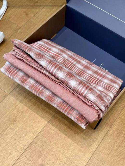 绯红草甸格 法国奢品长绒水洗棉四件套 商品图7