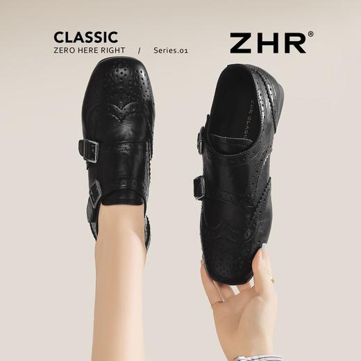 ZHR则则复古布洛克雕花深口单鞋女2026春季新款轻便舒适气质女鞋 商品图7