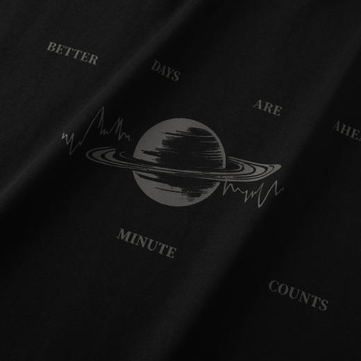 GXG男装【100%棉】26夏季星球字母印花百搭休闲男式圆领短袖T恤K&C 商品图2