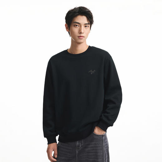 GXG男装26春季创意方块建筑简约百搭日常休闲亲肤男式圆领卫衣K&C 商品图3