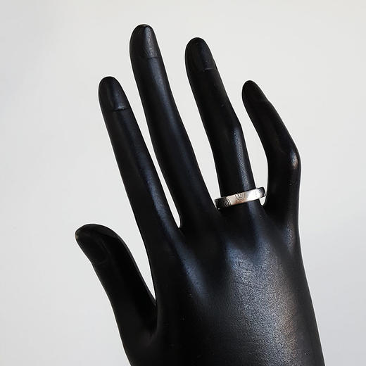 【95新】Cartier卡地亚B4050954 18K白金双C生日快乐logo戒指54号、宽度3.9mm中性款190126NJS41 商品图5