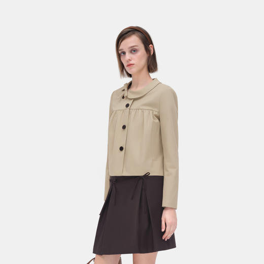 Herlian2026年春季新品不对称娃娃领设计女士少女系复古外套 商品图1