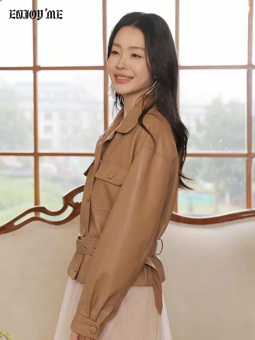 【门店同款】ENJOY春季“柔光芳序”纱半裙皮衣套装 169452037 商品图3