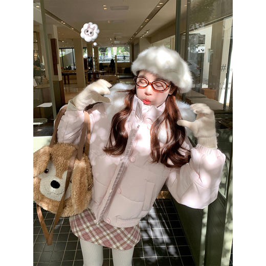 <曾小咸推荐>2.9现货秒杀 ！微信超特价！韩系毛领连帽棉服外套 日常399.99 立减220 秒杀179.99！！ 商品图3