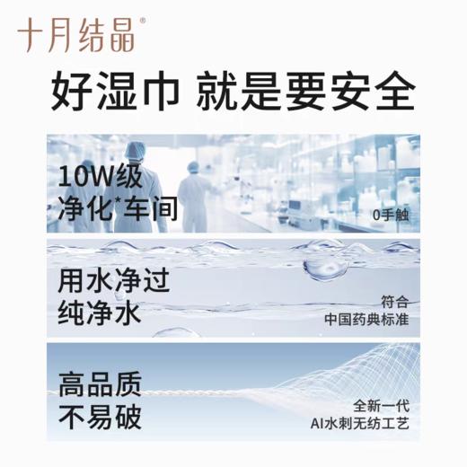 十月结晶 芦荟精华婴幼儿手口湿巾便携装10连包（10抽/包） 商品图3