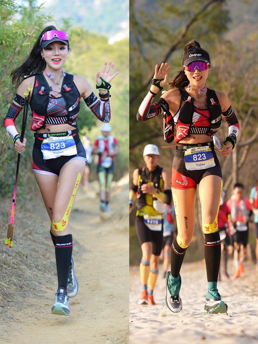 🔥【券后69到手两双】806肌动3D豆长筒梯度压缩袜春夏秋马拉松跑步袜防滑减震毛巾底运动袜两双装 商品图4