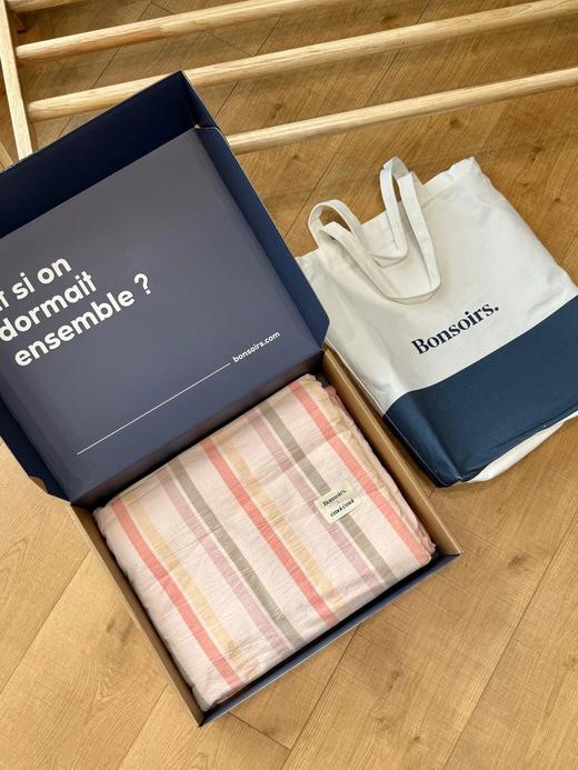 绯红草甸格 法国奢品长绒水洗棉四件套 商品图1