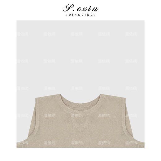 04-2潘依绣丁丁宠粉极简圆领复古背心连衣裙Q10083 商品图2