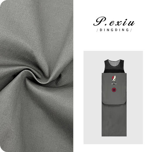 A002潘依绣丁丁宠粉【兔兔裙】设计风刺绣拼接口袋连衣裙 F1945 商品图0