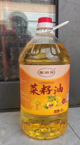 云南曲靖会泽馨润泽非转基因一级菜籽油，5升/桶