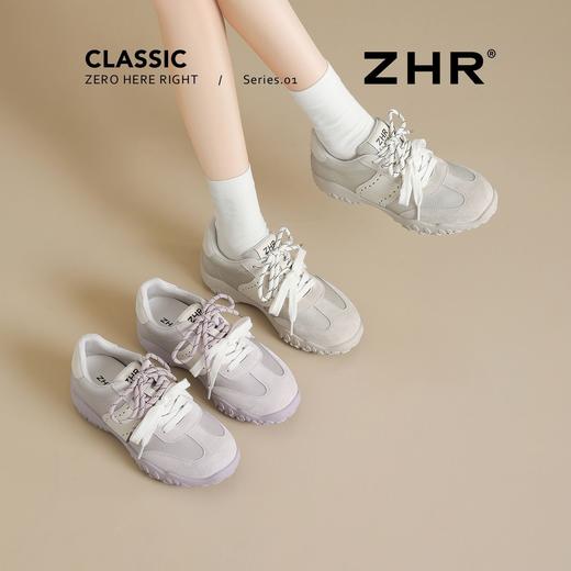 【头层猪皮】ZHR软底增高阿甘鞋百搭轻便德训鞋新款户外休闲鞋女 商品图1