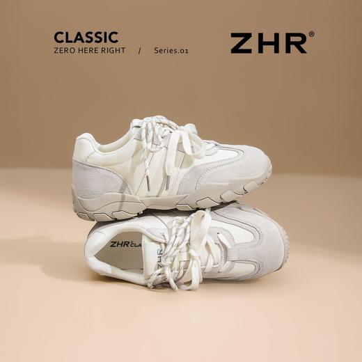 ZHR真皮舒适德训鞋厚底增高运动休闲鞋2026春秋新款百搭阿甘鞋女 商品图2