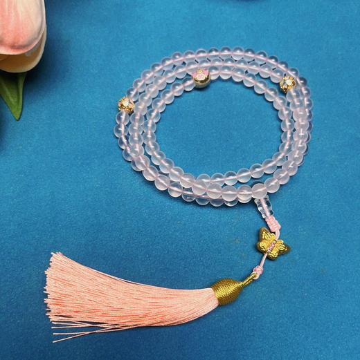 粉水晶多圈串珠珠径0.6【器悟雅玩】 商品图0