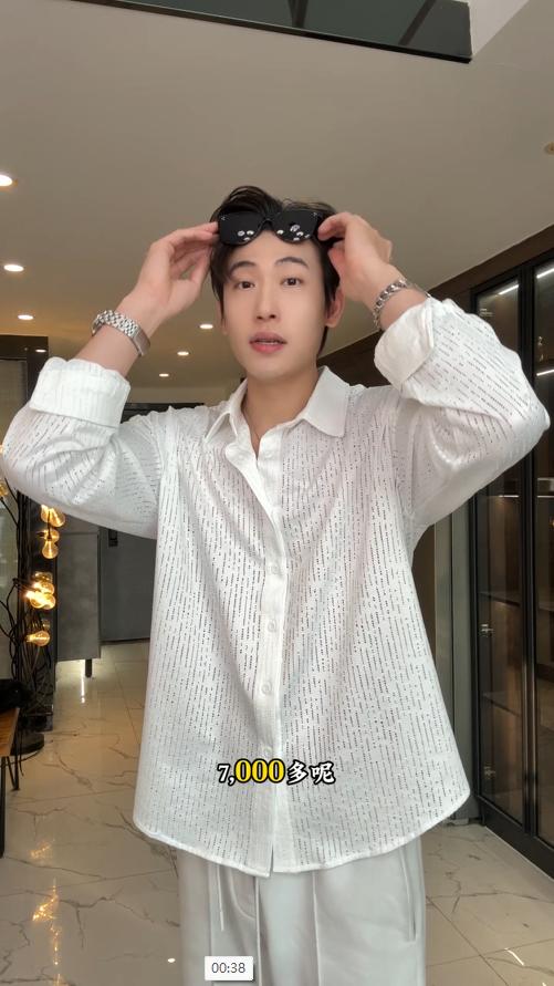 6953SDSA男士秋冬新款痞帅男装潮牌植绒肌理感翻领长袖衬衫百搭休闲 商品图0