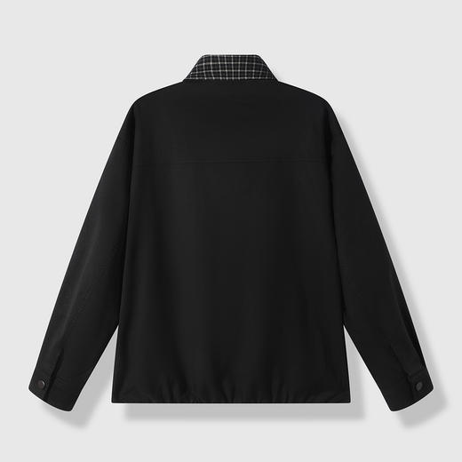 GXG男装26春季时尚格纹撞色设计日常百搭简约翻领男式休闲夹克K&C 商品图1