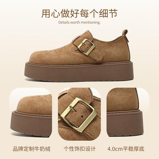 ZHR【增高4cm】厚底勃肯鞋复古经典2026春季新款小个子轻便软底女 商品图4