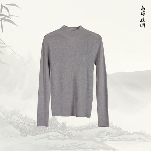 【扬子纱-百搭打底】半高领扬子纱打底中领长袖上衣T19A543003Z 商品图4