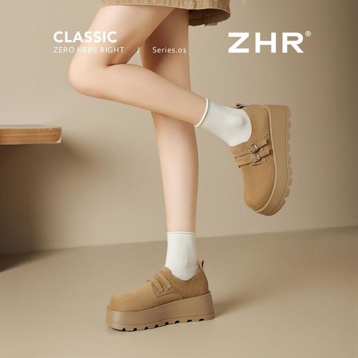 ZHR【6CM厚底】复古勃肯鞋女2026春季百搭轻便休闲鞋增高乐福鞋女 商品图8