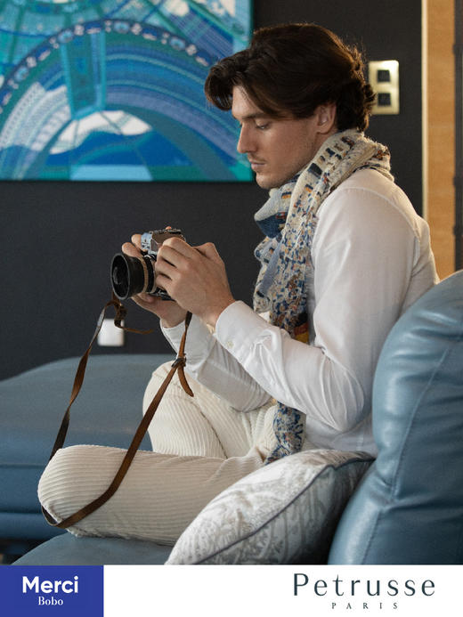 【贝图丝 x 巴黎蓬皮杜艺术中心联名款围巾】艺术家Kupka 《环绕一点》作品 商品图6