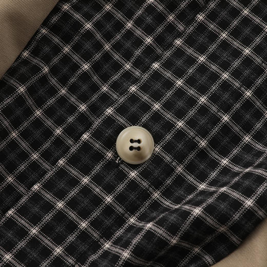 GXG男装26春季时尚格纹撞色设计日常百搭简约翻领男式休闲夹克K&C 商品图6