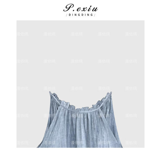 04-3潘依绣丁丁宠粉度假风法式浪漫吊带连衣裙Q18723 商品图2