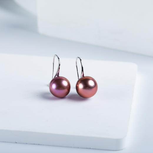 紫色淡水珍珠高跟鞋耳钩 EGG16 商品图1