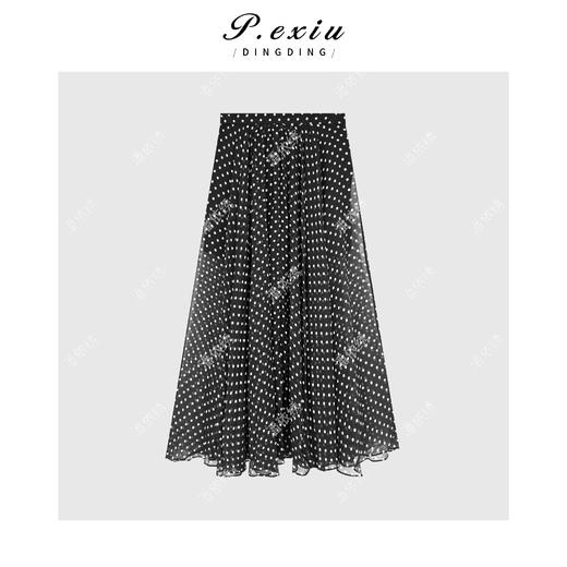 04-2潘依绣丁丁宠粉法式百搭网纱波点半身裙Q36111 商品图1