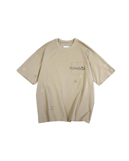 男款全棉涂鸦做旧短袖T恤zh016 商品图0