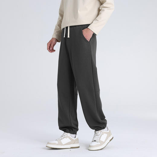 GXG男装26春季运动潮流简约百搭舒适松紧腰系绳男式束脚休闲裤K&C 商品图5