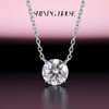 【预售】ShiningHouse[培育] 18k金钻石项链 圆钻形1克拉钻人工真钻人造钻石K金项链可调节简约四爪钻石项链悦己送礼臻选【此商品不支持7天无理由退货退款】预计3日发货 商品缩略图3