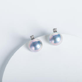 星空蓝马贝珍珠王妃耳钉 ED156