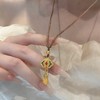 【如意沙金项链】敦煌小众镀金古法沙金转运罗盘吊坠 男女式古币项链 商品缩略图1