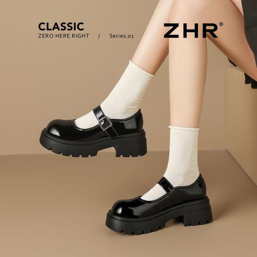 ZHR则则复古厚底增高玛丽珍单鞋浅口2026春季新款jk甜美小皮鞋女 商品图4