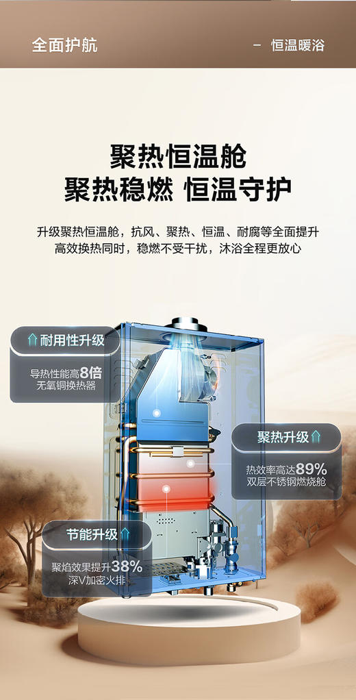 海尔【平衡机ZH3】13升浴室&橱柜可安装 一级节能省气 天然气燃气热水器 商品图2