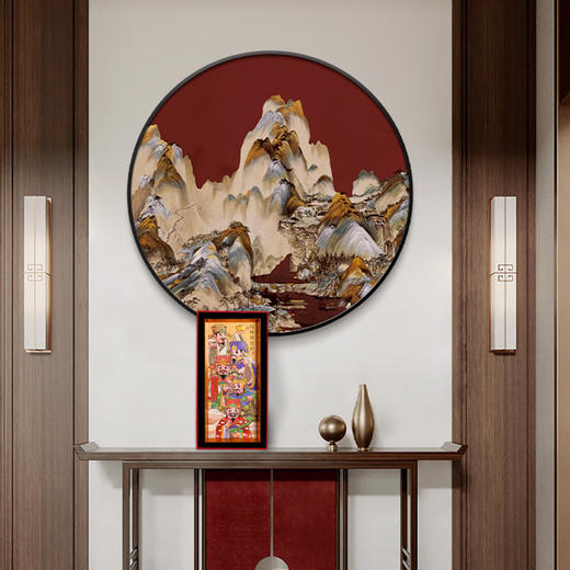 【祈愿吉品】喜迎财爷字画相框摆件办公桌前台收银卧室客厅 商品图2