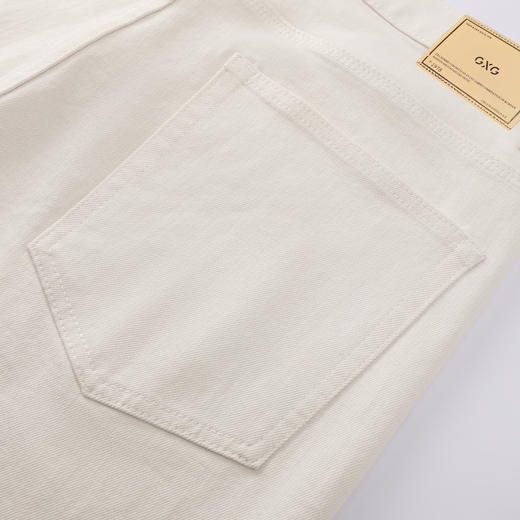 GXG男装26春季简约纯色日常通勤舒适棉弹直筒休闲男式牛仔长裤K&C 商品图12