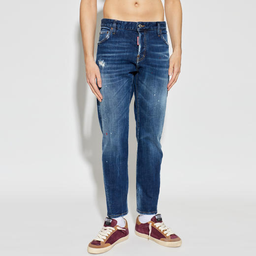 DSQUARED2 男士字母徽标贴片休闲牛仔裤 蓝色 S74LB1874 S30664 470 商品图1
