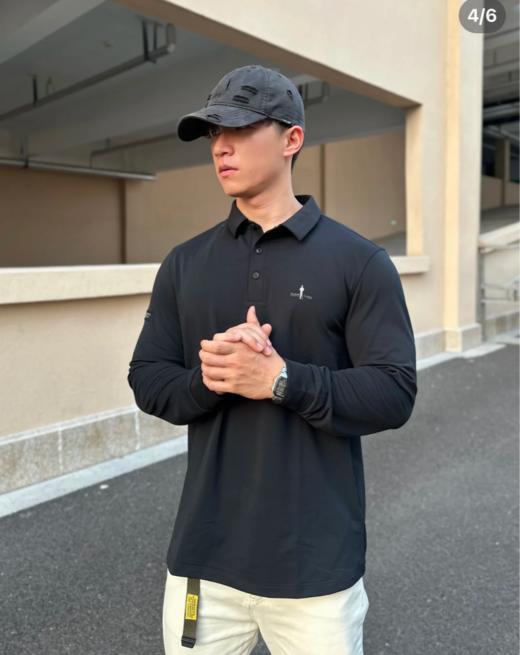 .威海产26新款，比音勒芬BT_Gritty男士长袖polo衫商务休闲翻领T恤  比音商务长袖 商品图2